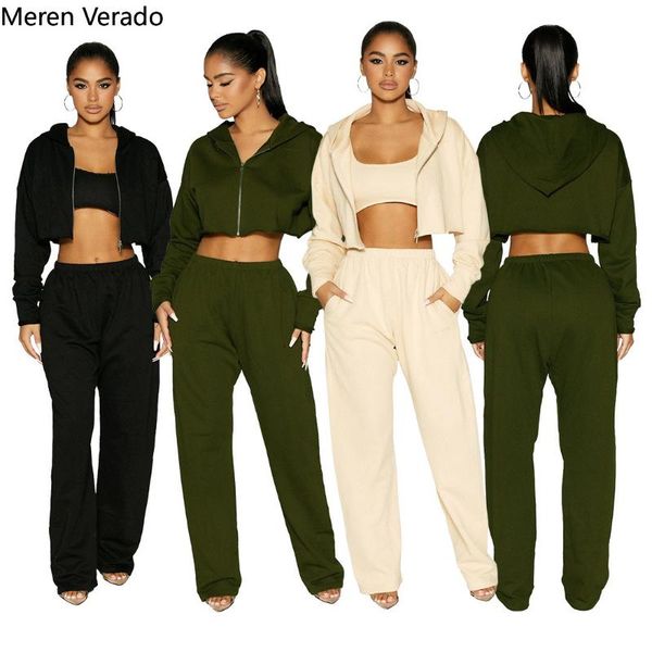 women's two piece pants meren verado women casual sportswear hooded crop and straight leg set winter streetwear tracksuits, White
women's two piece pants meren verado women casual sportswear hooded crop and straight leg set winter streetwear tracksuits, White