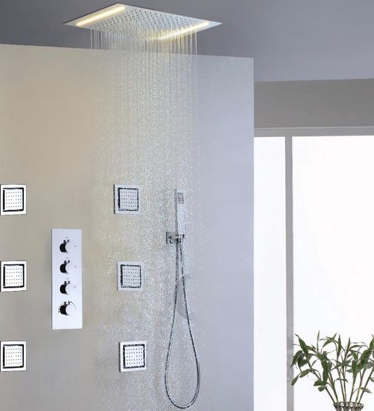 thermostatic bathroom shower faucet set led concealed mixer system bath 50x36 cm ceiling rain head sets
thermostatic bathroom shower faucet set led concealed mixer system bath 50x36 cm ceiling rain head sets