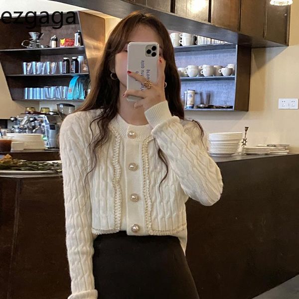 women's knits & tees ezgaga elegant cardigan women single-breasted autumn 2021 loose solid all-match sweater korean chic long sleeve su, White
women's knits & tees ezgaga elegant cardigan women single-breasted autumn 2021 loose solid all-match sweater korean chic long sleeve su, White
