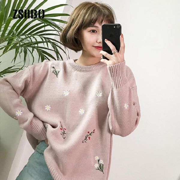 women's sweaters winter embroidery female fun o-neck knit sweater chic loose casual fashion long sleeve korean flower sweet, White;black
women's sweaters winter embroidery female fun o-neck knit sweater chic loose casual fashion long sleeve korean flower sweet, White;black