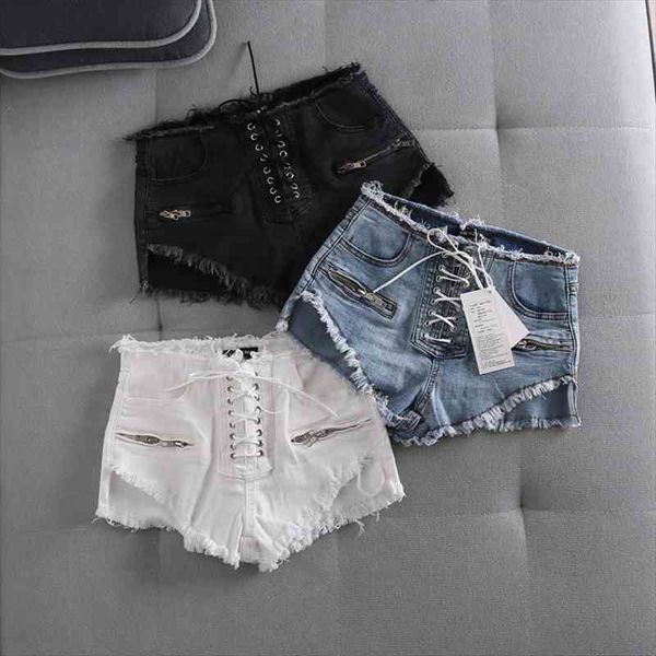 summer denim black women shorts ripped jeans high waisted tassel elastic lace bandage ants pants, White;black
summer denim black women shorts ripped jeans high waisted tassel elastic lace bandage ants pants, White;black