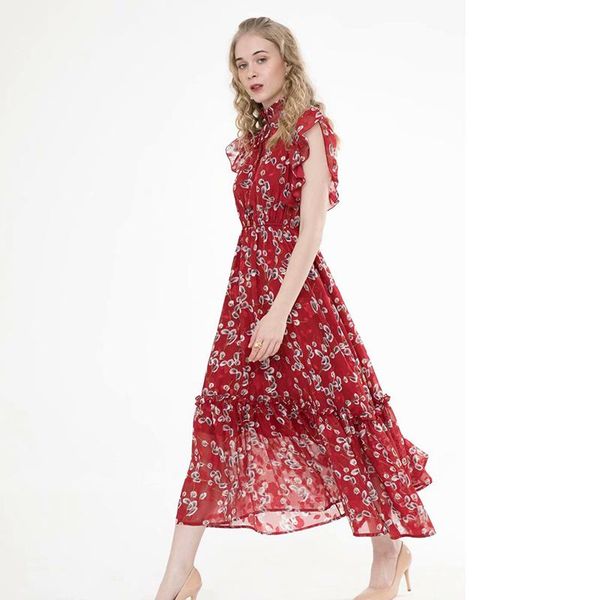 casual dresses est fashion 2021 runway dress women's butterfly sleeve floral print long, Black;gray
casual dresses est fashion 2021 runway dress women's butterfly sleeve floral print long, Black;gray