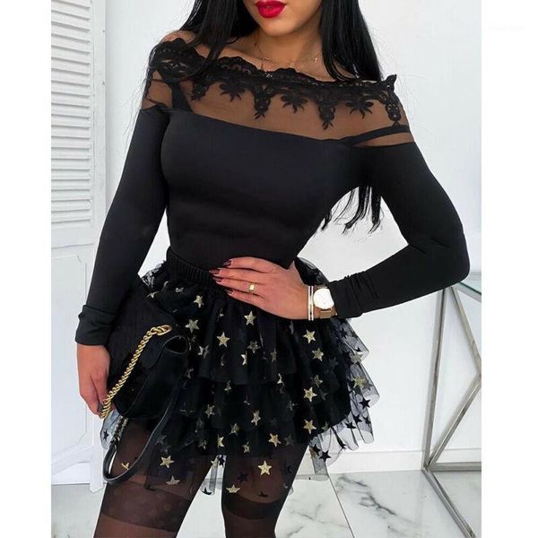 women's t-shirt see through sheer mesh long sleeve slim fit off shoulder tee t-shirts, White
women's t-shirt see through sheer mesh long sleeve slim fit off shoulder tee t-shirts, White