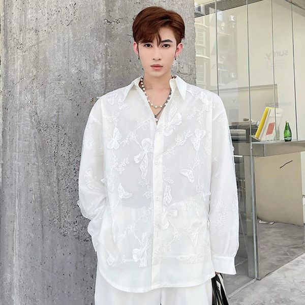 men's casual shirts butterfly mesh shirt men's long sleeve streetwear fake two-piece white 2021 trend oversized lapel clothes, White;black
men's casual shirts butterfly mesh shirt men's long sleeve streetwear fake two-piece white 2021 trend oversized lapel clothes, White;black