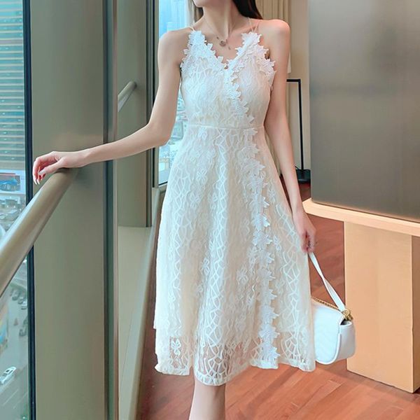 casual dresses summer 2021 women's sweet lace camisole dress solid v-neck spaghetti straps crocheted edging women medium a-line, Black;gray
casual dresses summer 2021 women's sweet lace camisole dress solid v-neck spaghetti straps crocheted edging women medium a-line, Black;gray