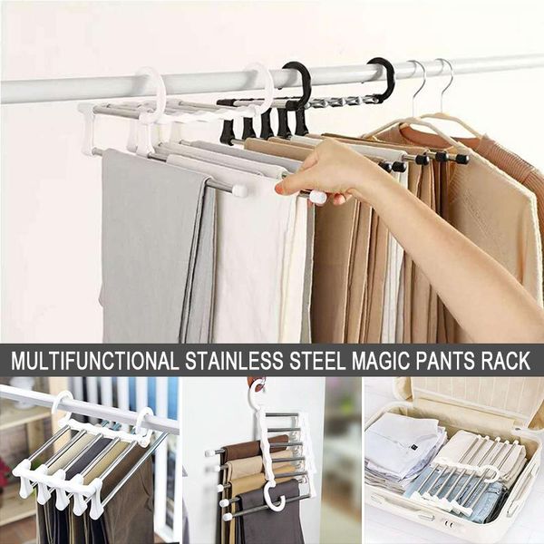 hangers & racks multi-functional 5 in 1 trouser storage rack adjustable pants tie shelf closet organizer stainless steel clothes hanger
hangers & racks multi-functional 5 in 1 trouser storage rack adjustable pants tie shelf closet organizer stainless steel clothes hanger