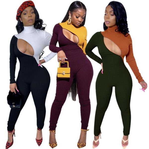 women's jumpsuits & rompers long sleeve bodycon jumpsuit fashion casual streetwear autumn bodysuits hollow out patchwork female romper, Black;white
women's jumpsuits & rompers long sleeve bodycon jumpsuit fashion casual streetwear autumn bodysuits hollow out patchwork female romper, Black;white