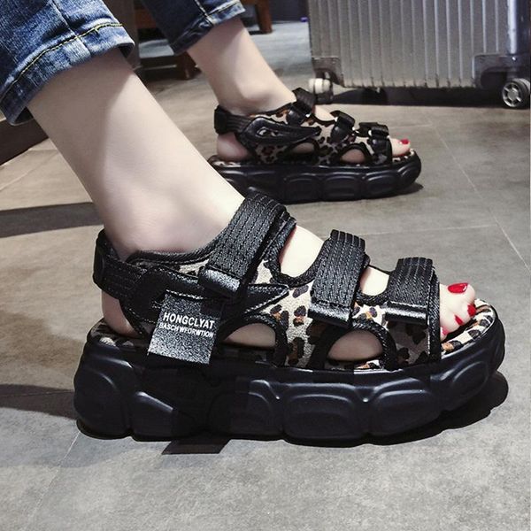women platform sandals brand designers leopard print wedges casual shoes woman slip on mesh summer beach, Black
women platform sandals brand designers leopard print wedges casual shoes woman slip on mesh summer beach, Black