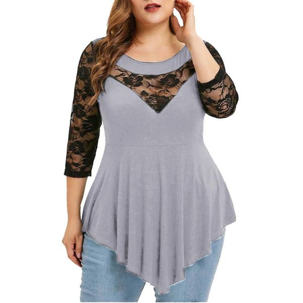 women's blouses & shirts plus size mesh floral print lace womens blouse three quarter and blusas mujer de moda 2021, White
women's blouses & shirts plus size mesh floral print lace womens blouse three quarter and blusas mujer de moda 2021, White