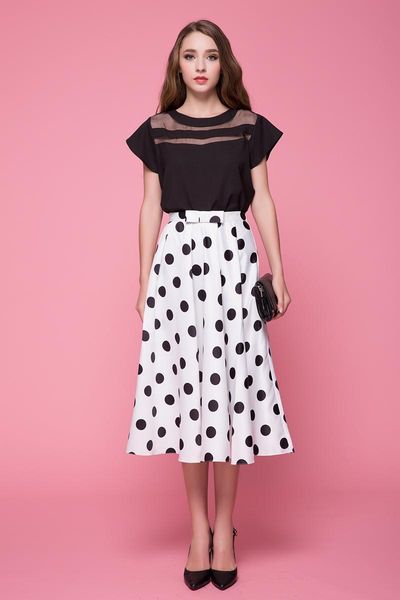 skirts women plus size 3xs-8xl polka dot print a line chiffon skirt summer style ladies elegant retro vintage maxi long saias, Black
skirts women plus size 3xs-8xl polka dot print a line chiffon skirt summer style ladies elegant retro vintage maxi long saias, Black
