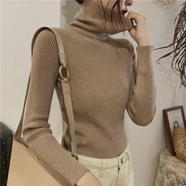 women's sweaters 2021 winter thin korea high neck warm stretch knit sweater fashion inner thickening basic women, White;black
women's sweaters 2021 winter thin korea high neck warm stretch knit sweater fashion inner thickening basic women, White;black