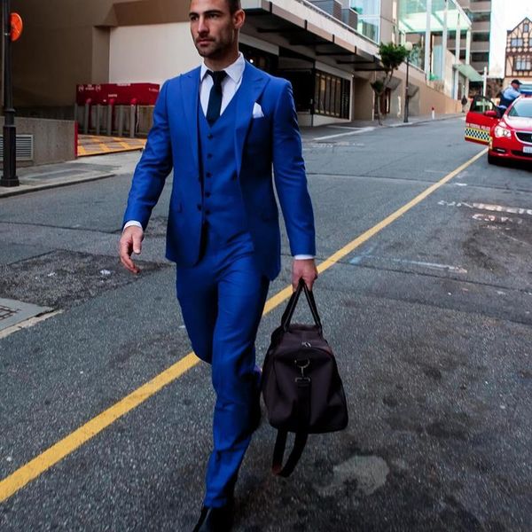 royal blue business mens suits wedding groom tuxedo 3 pieces jacket+pants+vest peaked lapel for men men's & blazers, White;black
royal blue business mens suits wedding groom tuxedo 3 pieces jacket+pants+vest peaked lapel for men men's & blazers, White;black