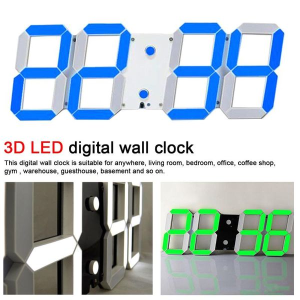 wall clocks 5 colors eu/uk/us modern design 3d led clock digital alarm wake up for home living room office decoration
wall clocks 5 colors eu/uk/us modern design 3d led clock digital alarm wake up for home living room office decoration