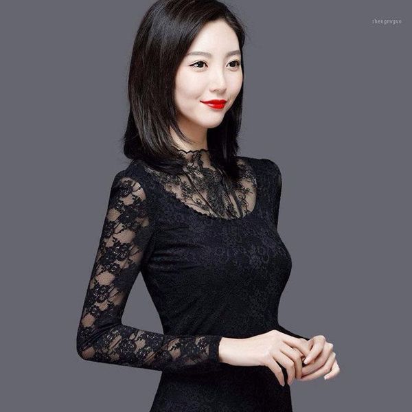women's blouses & shirts women spring autumn style lace lady casual hollow out sleeve turtleneck blusas dd8012, White
women's blouses & shirts women spring autumn style lace lady casual hollow out sleeve turtleneck blusas dd8012, White