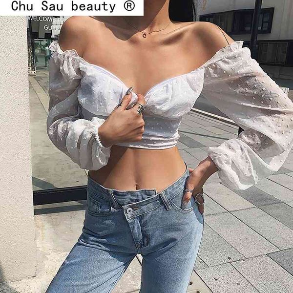 spring french romance deep v-neck ruffle crop women shirt elegant office lady white loose slim lace mujer 210514
spring french romance deep v-neck ruffle crop women shirt elegant office lady white loose slim lace mujer 210514