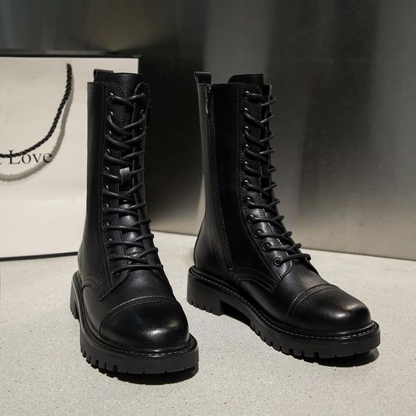 boots classic style split leather women ankle lace-up zip autumn platform sole non slip casual shoes woman, Black
boots classic style split leather women ankle lace-up zip autumn platform sole non slip casual shoes woman, Black
