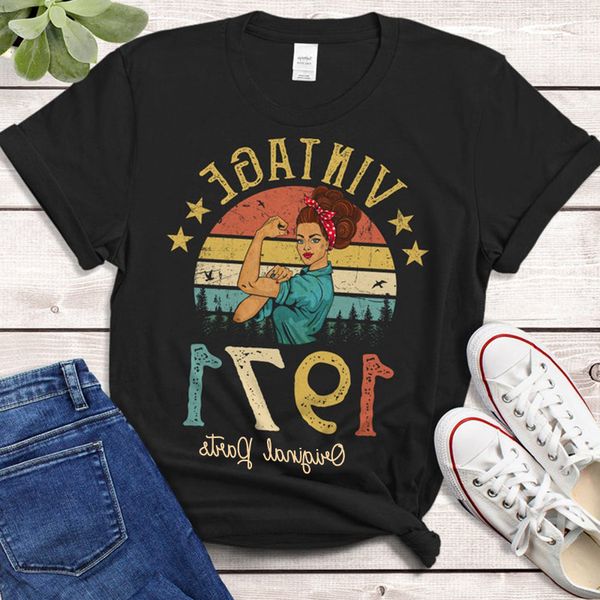 women's t-shirt t-shirt vintage surveillance edition 1971, woman's shirt 50-year-old, birthday present, mother, daughter, funny, r, White
women's t-shirt t-shirt vintage surveillance edition 1971, woman's shirt 50-year-old, birthday present, mother, daughter, funny, r, White
