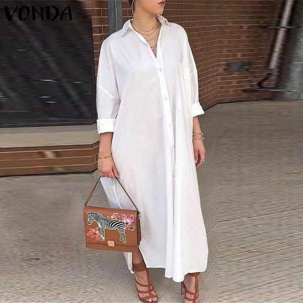 casual dresses vonda women long shirt dress 2021 autumn holiday sleeve lapel buttons bohemian party vestidos oversized robe, Black;gray
casual dresses vonda women long shirt dress 2021 autumn holiday sleeve lapel buttons bohemian party vestidos oversized robe, Black;gray