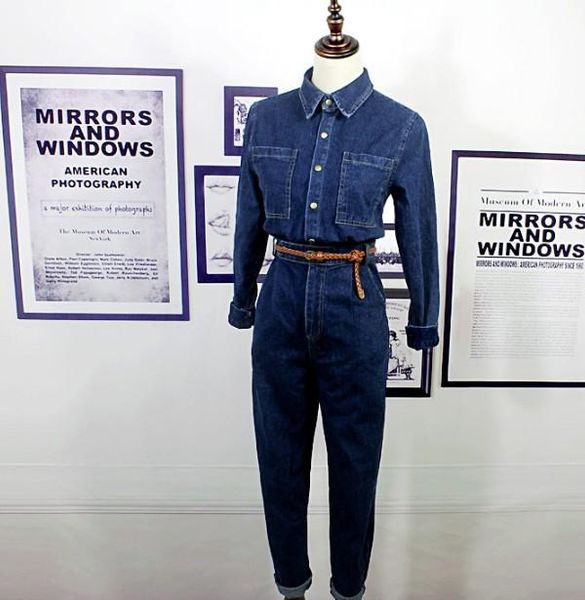 women's jumpsuits & rompers spring women single breasted cowboy jumpsuit long-sleeved jeans trousers workers student girls slim denim r, Black;white
women's jumpsuits & rompers spring women single breasted cowboy jumpsuit long-sleeved jeans trousers workers student girls slim denim r, Black;white