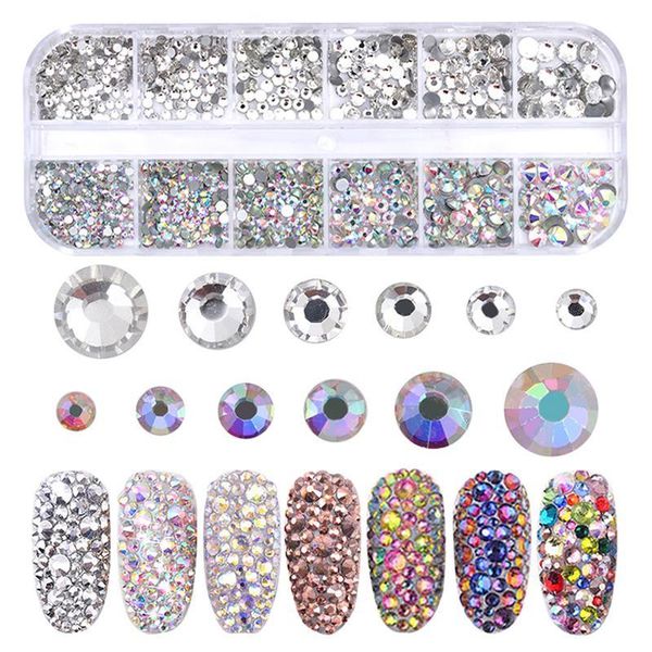 nail art decorations 12 boxes/set of ab crystals rhinestones clear sharp flat back gems 3d glitter shnning decoration for women beauty, Silver;gold
nail art decorations 12 boxes/set of ab crystals rhinestones clear sharp flat back gems 3d glitter shnning decoration for women beauty, Silver;gold