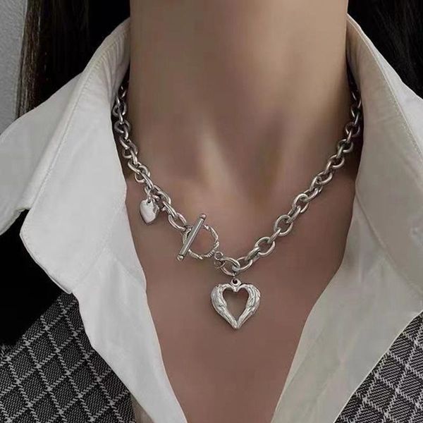 pendant necklaces female all-match clavicle chain simple alloy harajuku style loving necklace niche design stylish, Silver
pendant necklaces female all-match clavicle chain simple alloy harajuku style loving necklace niche design stylish, Silver