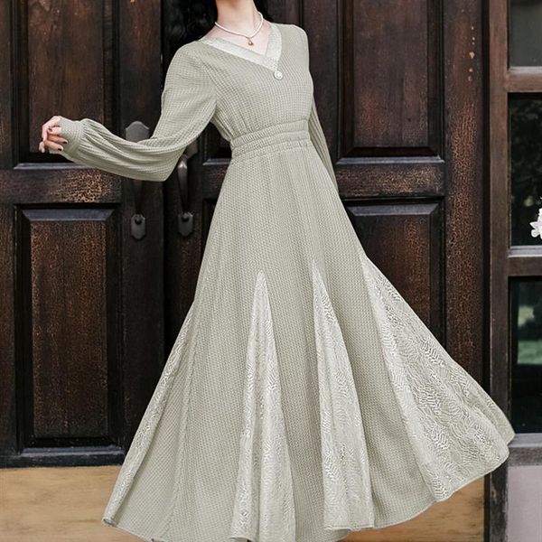 casual dresses yamdi vintage women dress elegant long sleeve bohemian v neck retro high waist split runway 2021 spring summer female, Black;gray
casual dresses yamdi vintage women dress elegant long sleeve bohemian v neck retro high waist split runway 2021 spring summer female, Black;gray
