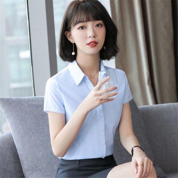 women's blouses & shirts summer blouse women clothes stand collar short sleeve office lady female casual plus size commute slim, White
women's blouses & shirts summer blouse women clothes stand collar short sleeve office lady female casual plus size commute slim, White