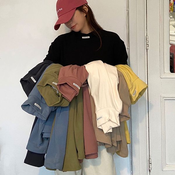 8colors autumn korean style women loose small turtleneck thick warm long sleeve t-shirt womens tees shirt femme (f4210) 210423, White
8colors autumn korean style women loose small turtleneck thick warm long sleeve t-shirt womens tees shirt femme (f4210) 210423, White