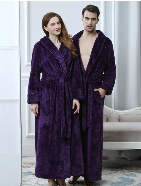 women's sleepwear autumn and winter thick bathrobe women couple waist coral fleece long bathrobes flannel nightgown men, Black;red
women's sleepwear autumn and winter thick bathrobe women couple waist coral fleece long bathrobes flannel nightgown men, Black;red