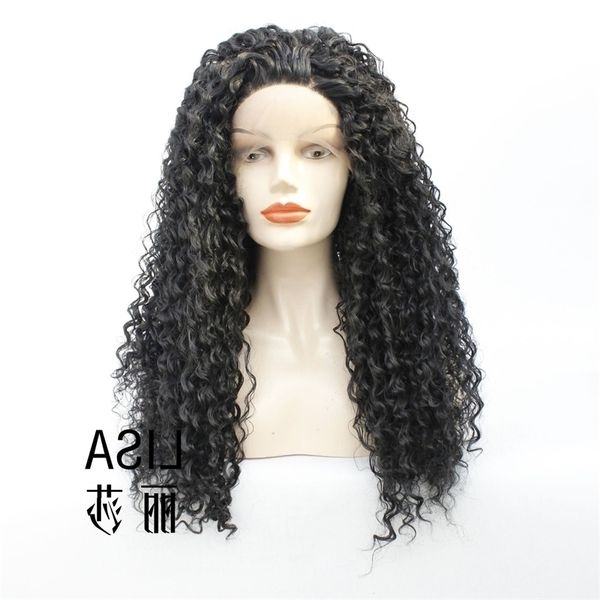 black female natural wig small long curly hair chemical fiber front lace full head cover
black female natural wig small long curly hair chemical fiber front lace full head cover