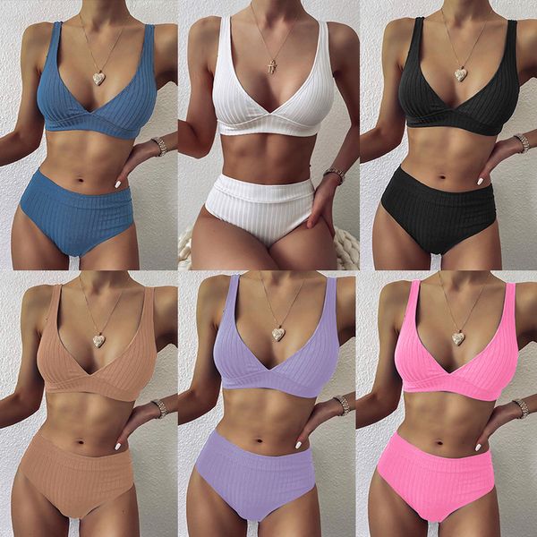 pit big 2021 bar high waist solid bikini double shoulder belt split swimsuit for women, White;black
pit big 2021 bar high waist solid bikini double shoulder belt split swimsuit for women, White;black
