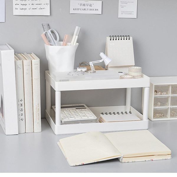 hooks & rails 2 layer cosmetics storage rack office shelf desk organizer stationary container sundries stand multifunctional shelves
hooks & rails 2 layer cosmetics storage rack office shelf desk organizer stationary container sundries stand multifunctional shelves
