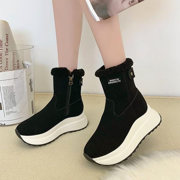 boots chunky platform ankle for women 2022 autumn winter warm plush pu leather botas mujer thick sole lace up shoes woman, Black
boots chunky platform ankle for women 2022 autumn winter warm plush pu leather botas mujer thick sole lace up shoes woman, Black