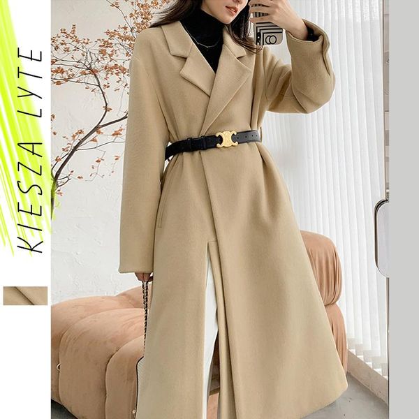 women's wool & blends woolen overcoat women elegant solid camel long coats french fashion overcoats office lady 2021 autumn winter fema, Black
women's wool & blends woolen overcoat women elegant solid camel long coats french fashion overcoats office lady 2021 autumn winter fema, Black