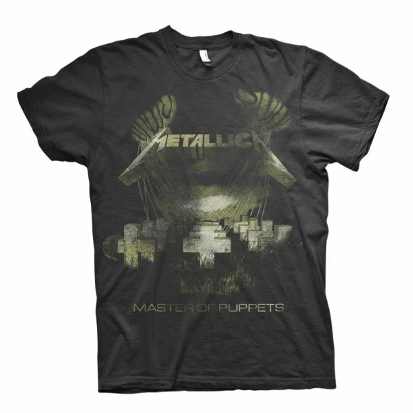 official metallica t shirt master of puppets distressed classic rock metal band, White;black
official metallica t shirt master of puppets distressed classic rock metal band, White;black