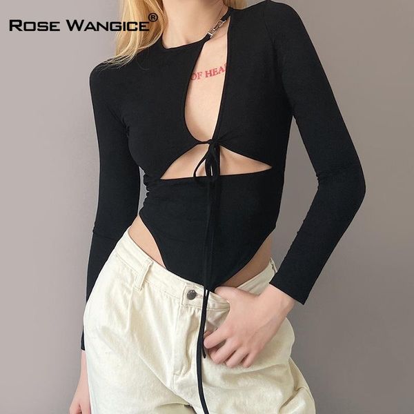 women's t-shirt solid color hollow - out tie up jumpsuit black tight beach party elegant 2021 women clothing summer long sleeve, White
women's t-shirt solid color hollow - out tie up jumpsuit black tight beach party elegant 2021 women clothing summer long sleeve, White