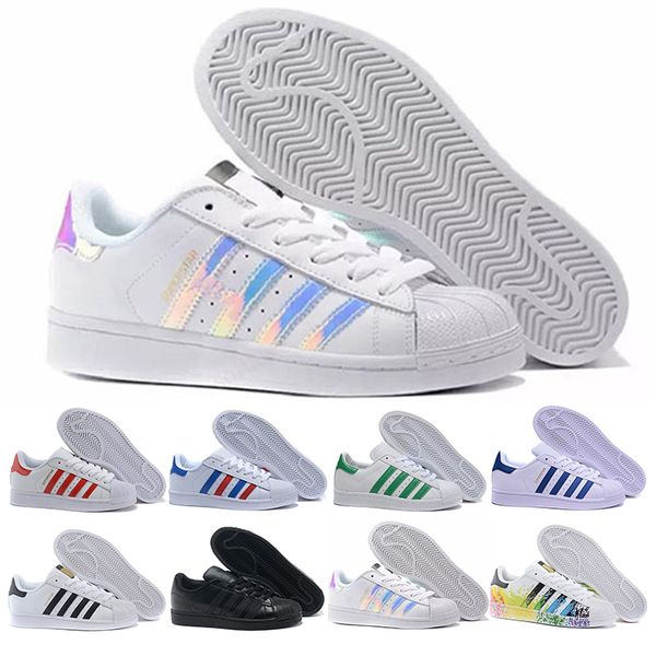 superstar white holographic rainbow color youth golden shoes original super star ladies men's casual shoes 3, White;red
superstar white holographic rainbow color youth golden shoes original super star ladies men's casual shoes 3, White;red