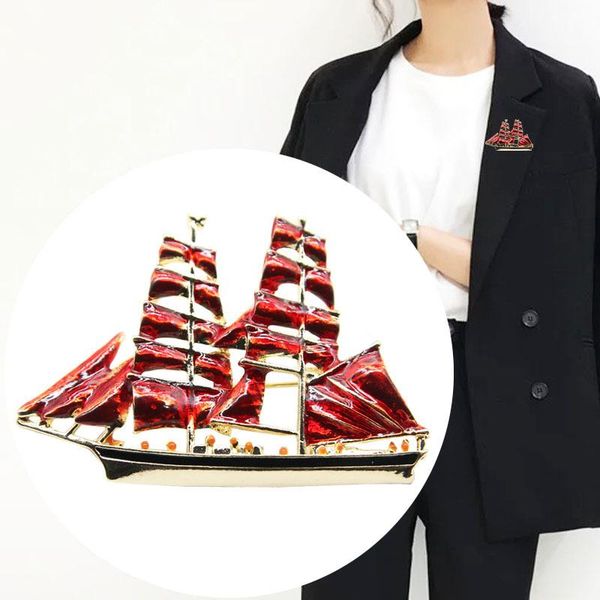 pins, brooches women vintage alloy enamel boat brooch pins red/gold color sailboat jewelry gifts collar lapel badge, Gray
pins, brooches women vintage alloy enamel boat brooch pins red/gold color sailboat jewelry gifts collar lapel badge, Gray