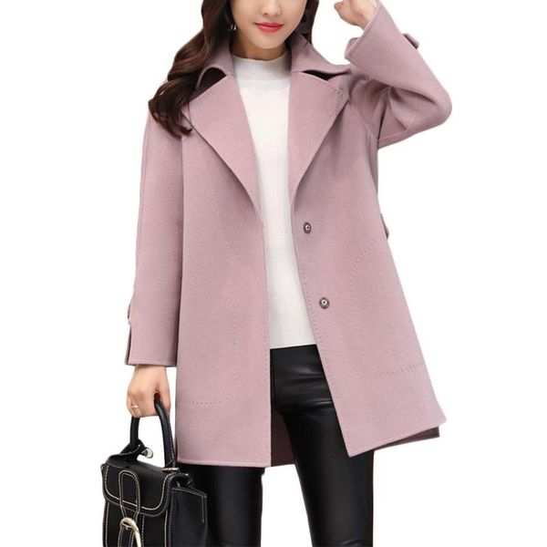 women's wool & blends woolen coat women long autumn winter korean sleeve slim coats womens cardigan casual outerwear jacket f235, Black
women's wool & blends woolen coat women long autumn winter korean sleeve slim coats womens cardigan casual outerwear jacket f235, Black