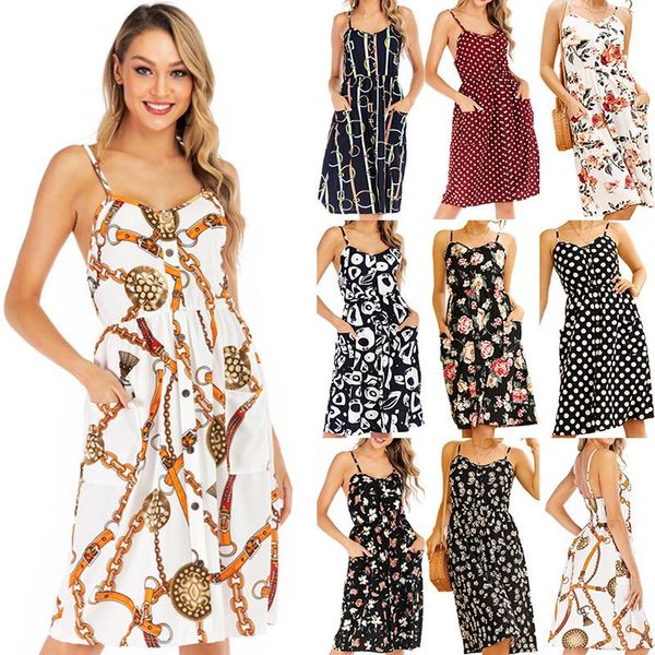 women dresses summer 2021 european & american holidays multi-color chiffon print elastic backless halter 6077 casual, Black;gray
women dresses summer 2021 european & american holidays multi-color chiffon print elastic backless halter 6077 casual, Black;gray