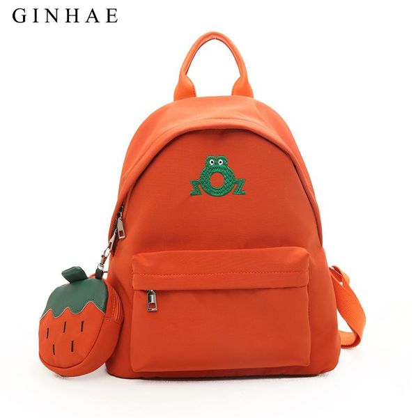 backpack 2pcs/set waterproof nylon women backpacks cute frog embroidery school bag for teenager girls kawaii purse pack
backpack 2pcs/set waterproof nylon women backpacks cute frog embroidery school bag for teenager girls kawaii purse pack