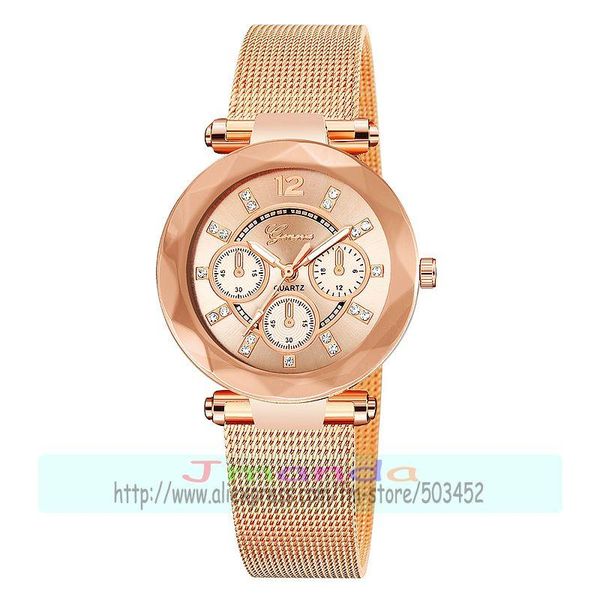 wristwatches 100pcs/lot geneva 683 elegance three circles mesh watch wrap quartz casual wrist wholesale lady crystal, Slivery;brown
wristwatches 100pcs/lot geneva 683 elegance three circles mesh watch wrap quartz casual wrist wholesale lady crystal, Slivery;brown