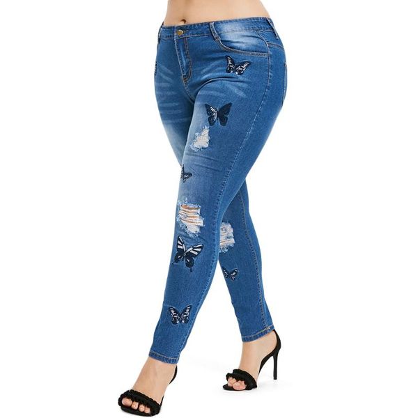 women's jeans langstar plus size butter distressed embroidered women pant skinny high waist pencil pants denim jean ladies trousers, Blue
women's jeans langstar plus size butter distressed embroidered women pant skinny high waist pencil pants denim jean ladies trousers, Blue