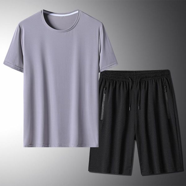 men's tracksuits two piece set summer clothing men sets short-sleeved cool black thin loose pockets o-neck daily casual solid short, Gray
men's tracksuits two piece set summer clothing men sets short-sleeved cool black thin loose pockets o-neck daily casual solid short, Gray