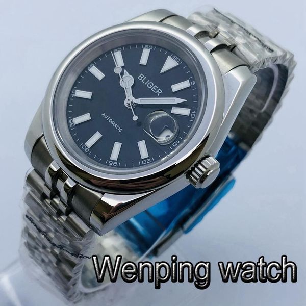 bliger 39mm sier case sapphire glass black scoreboard date jubilee bracelet men automatic mechanical clock, Slivery;brown
bliger 39mm sier case sapphire glass black scoreboard date jubilee bracelet men automatic mechanical clock, Slivery;brown