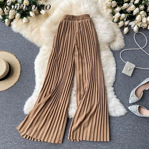 women's pants & capris kimutomo vintage solid women korean summer fashion female elastic high waist all matching pleated casual wide le, Black;white
women's pants & capris kimutomo vintage solid women korean summer fashion female elastic high waist all matching pleated casual wide le, Black;white