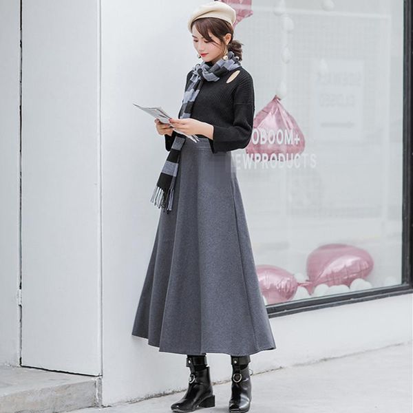 skirts winter preppy style formal pleated a-line long skirt student girls autumn high waist bust women, Black
skirts winter preppy style formal pleated a-line long skirt student girls autumn high waist bust women, Black
