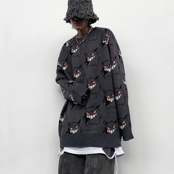 men's sweaters men full printing knitted sweater pull homme woman japan style harajuku funny round-neck pullover oversized fashion stre, White;black
men's sweaters men full printing knitted sweater pull homme woman japan style harajuku funny round-neck pullover oversized fashion stre, White;black