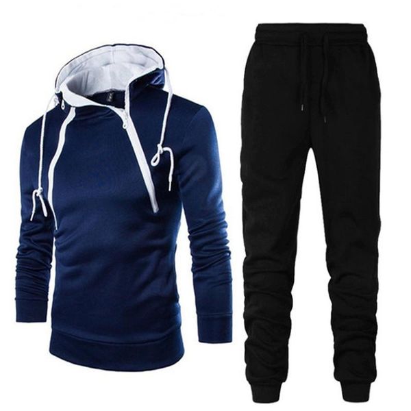 men's tracksuits 2021 european and american winter men personality double zipper hooded long sleeve hoodie suit in contrast color, Gray
men's tracksuits 2021 european and american winter men personality double zipper hooded long sleeve hoodie suit in contrast color, Gray