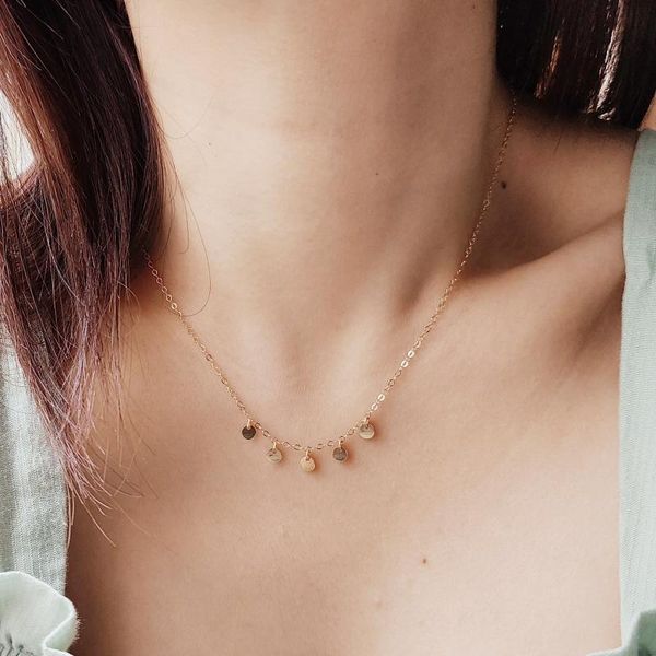 chains lii ji 14k gold filled coins necklace handmade jewelry boho choker pendant minimalism women, Silver
chains lii ji 14k gold filled coins necklace handmade jewelry boho choker pendant minimalism women, Silver